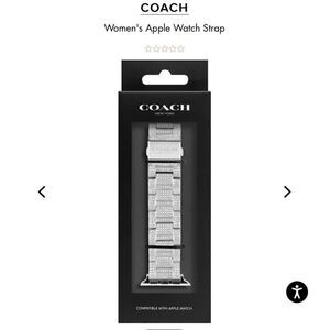 Coach x movado pave iced out allover diamond/crystal apple watch band/strap